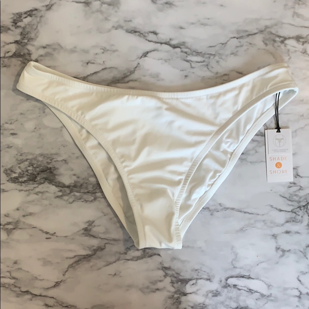 Shade and Shore white checky bikini bottoms
